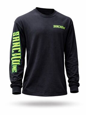 Sancho Inc Black Long Sleeve Graphic Tee | Devilish Back Print Streetwear Shirt